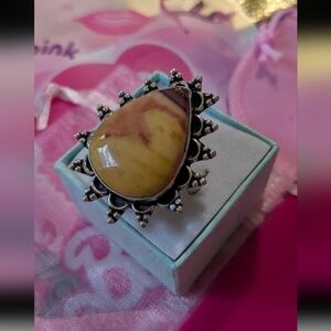 Handcrafted Mookaite Teardrop Ring (9)
